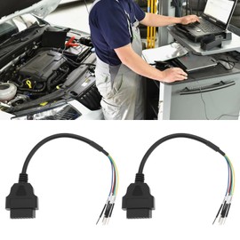 The Lord of the Tools 2 Stücke OBD2 16 Pin Buchse auf 5 Pin Jumper Tester Kabel Universal Schwanz Faser DIY Motorrad Adapter Schwarz