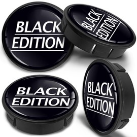 Skino EU 4 x 60 mm Universal Alloy Wheel Hub Caps Wheel Centre Caps Hub Caps Black Edition CX 32
