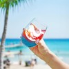OWATRKDEY Beluga Stemless Wine Glass: Hand Blown Beach Wine Glasses