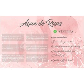 Tónico facial agua de rosas transparente 5 L | hidratación día/noche todo tipo de piel