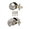 Copper Creek EKDB141SS Egg Door Knob Keyed Alike with Deadbolt