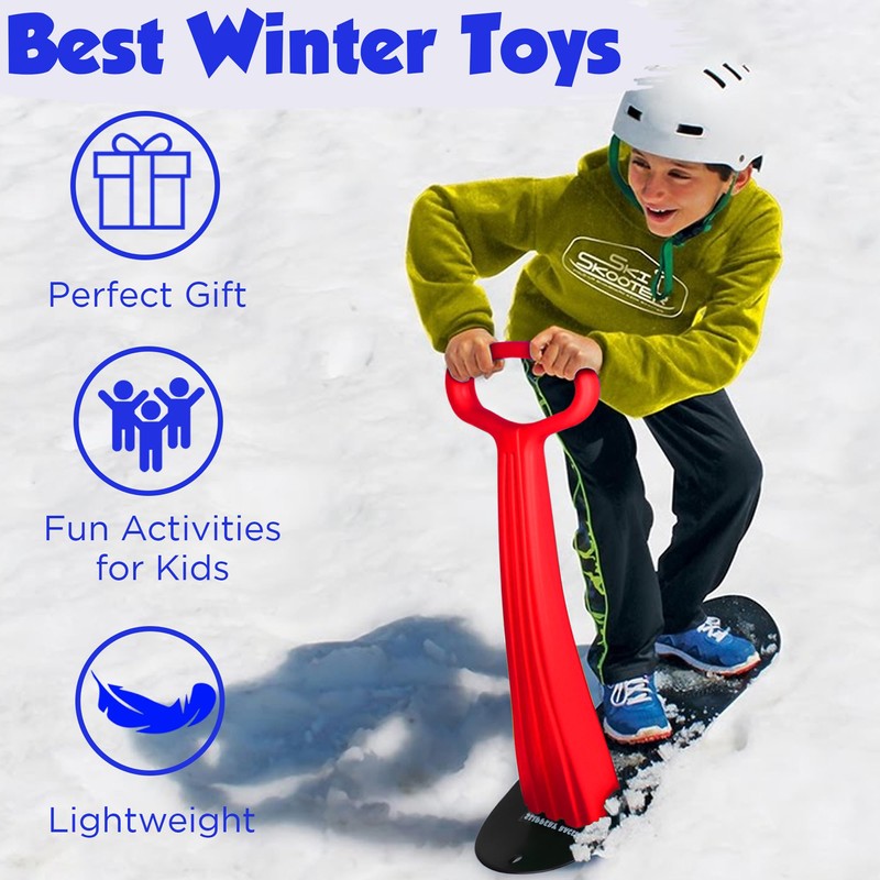 Slippery Racer Kids Lightweight Compact Foldable Downhill Outdoor Winter Ski