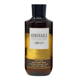 Bath & Body Honorable Men's Gift Set, 3-Piece Collection with Body Cream 8oz, Body Wash 10oz, Body Spray 3.7oz