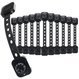 Fursafe&Q Child Safety Cabinet Proofing, Baby Cabinet Locks Adhesive Adjustable Child Safety Strap Locks Drawer Fridge Ovens Toilet Latches No Screws for Furniture Kitchen (Black, 12Pack)