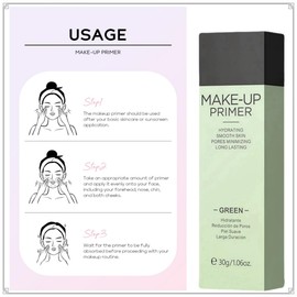 Hydrating & Moisturizing Face Primer for Oily & Mature Skin | Pore Minimizer, Green Concealer & Colour Corrector | Anti-Redness Cream | Makeup 30ml