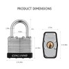 CINCINNO 40mm Keyed Alike Nickel Plated Laminated Steel Padlock, 1-9/16"