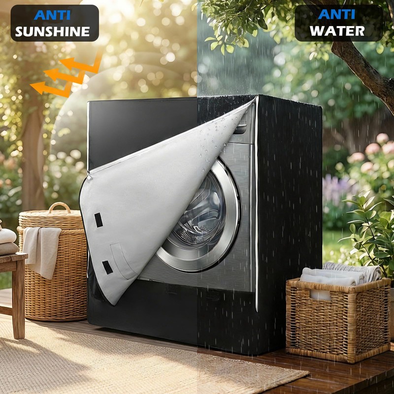 Waterproof Washer and Dryer Covers with Durable Zipper 27"W X