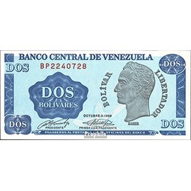 Banknote venezuela Pick-number: 69 uncirculated 1989 2 Bolívar (money for collectors - no means of payment)