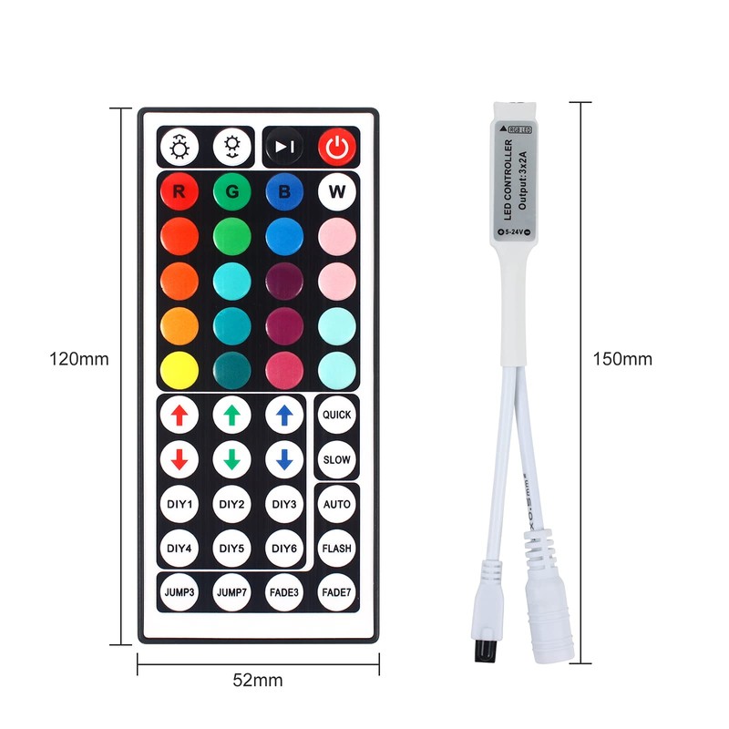 VIPMOON LED RGB Controller 44key 5-24V RGB Steuerung IR Wireless