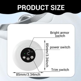 DOOCECIY Automatic Nail Clippers with Led Light Digital Display and 3 Speeds, 2 In1 Electric Nail Clippers for Baby Seniors Adult