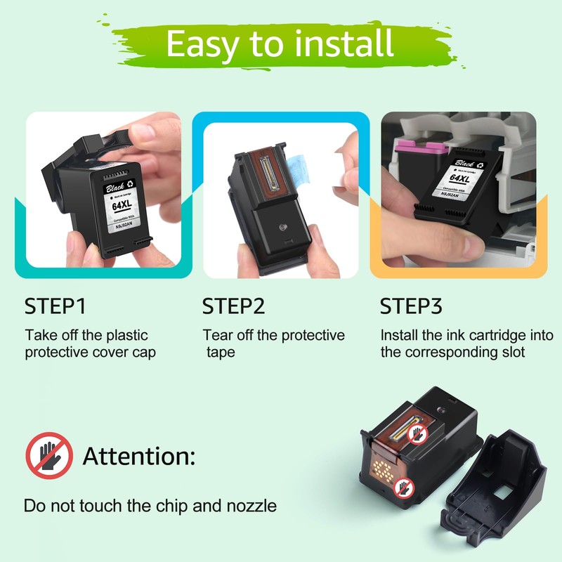 greencycle Remanufactured High Yield Ink Cartridge Replacement for HP 64