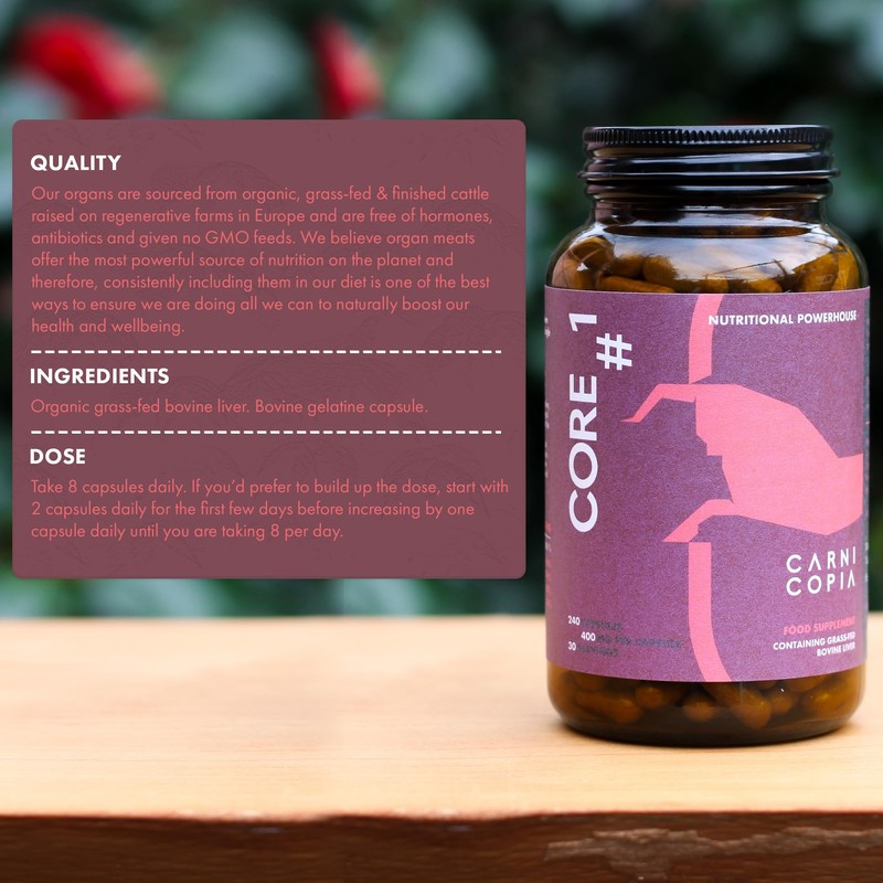 Carnicopia Core#1 - Grass Fed Beef Liver Capsules - Grass