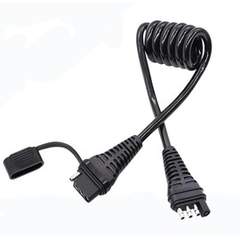 4 Pin Trailer Plug Extender Trailer Wire Extension Harness Quick-Connect Trailer Adapter 4 Way Flat Male and Female Wiring Harness Adapter 60 inch/5 ft