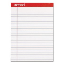 Universal 20630 Perforated Edge Writing Pad, Legal Ruled, Letter, White, 50 Sheet, Dozen