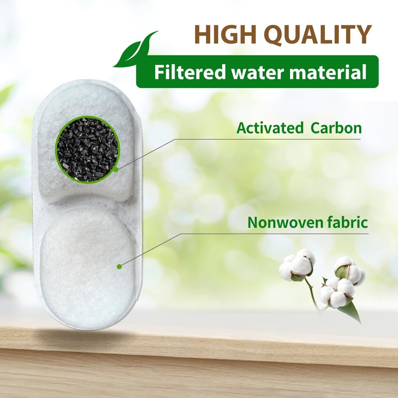 Cat Water Fountain Filters, APAUK 8 Pack Replacement Filters &