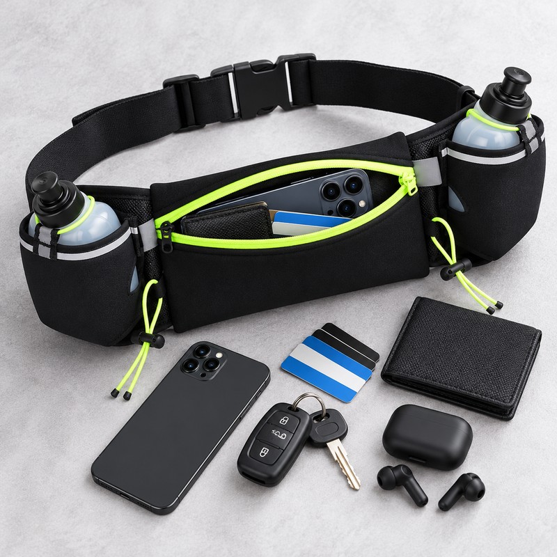 Running Hydration Belt for Men & Women – Dual 200mL
