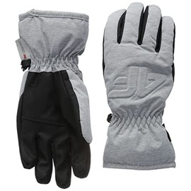 4F Women's SKI Gloves RED001 Jeans, Cold Light Grey Melange, S, Cold Light Grey Melange
