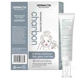 Dermactin Skin Care Basics Pore Refining Charcoal Dark Circle Eye Cream 2 oz. - Eye Cream for Dark Circles, Eye Puffiness - Dark Circles Under Eye Treatment
