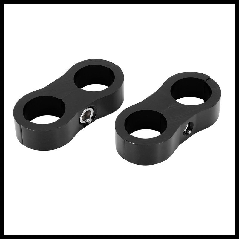 Hihaha 4pcs Black AN10 19mm Car Hose Separator Clamp Adapter
