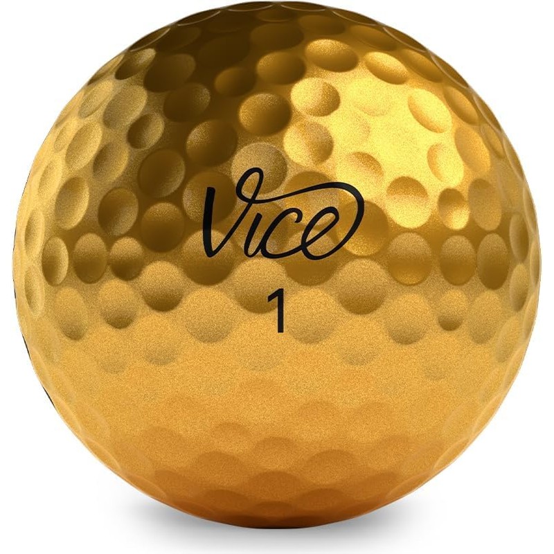 Vice Pro Plus Golf Balls (Gold)