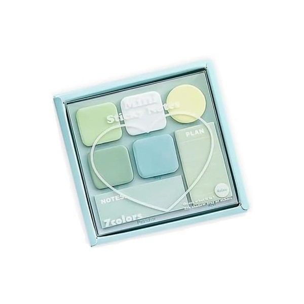 1Pc Mint Green Small Sticky Notes,4 Styles Set, Cute School