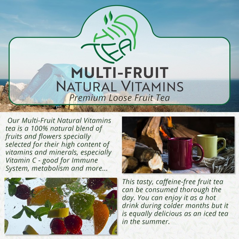 Multi-Fruit Loose Fruit & Herbal Tea - Natural Vitamins –
