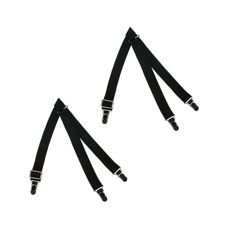 CTM Men's Elastic 1 Inch Casual Y Split Sock Garter