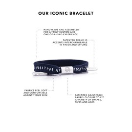 Rastaclat Motivational Bracelet for Men and Women of All Ages - Chrome Vibes Blue Bracelet | Adjustable Stackable Single Lace Bracelet Made by Hand (Small/Medium)