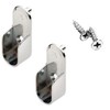 Oval Closet Rod with End Supports (CHROME - 36 inch)