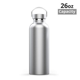 Triple Tree 26OZ Vacuum Insulated Stainless Steel Water Bottle, Double Wall Wide Mouth Lids Keeps beverage Hot or Cold Sweat Proof