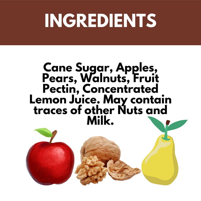 Apple Pear Walnut Jam Andresy All natural French jam pure
