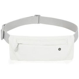 WHIPPY Running Belt for Phone Bag Running Gifts for Women Fanny Pack for Men Elastic Runners Money Belt Phone Holder Hiking Waist Pack, White