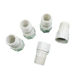 Vigoro 3/4 in. MNPT x FHT PVC Swivel Garden Hose To Pipe Fitting 685 898 5 Pack