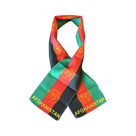 K's Novelties Set of 6 Afghanistan Country Lightweight Flag Printed Knitted Style Scarf 8"x60"
