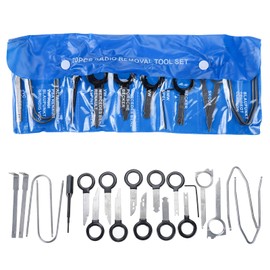 BOOMSTART 20Pcs Universal Radio Removal Keys, Car Radio Removal Tool Kit, Car Stereo Release Pins Installation Removal Unlocking Disassembly Tools, Blue