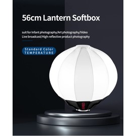 JINBEI 22inch/56cm Lantern Softbox Bowens Mount softbox One Step Quick Release Soft Light Modifier for JINBEI Video Light Compatible with Other Bowens Mount Video Light Portable