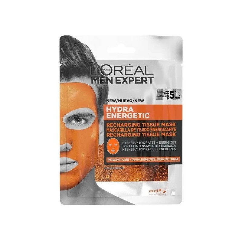 Mascarilla L'oréal Men Expert En Tela Hydra Energetic De 30g