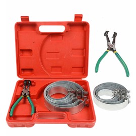 Automotive Engine Piston Ring Compressor Tool Set with Pliers and 14PCS Piston Rings (62-145mm/2.44-5.71in), MOTOCOCHE Piston Compressor Tool for Repairing Car Truck Auto Engine