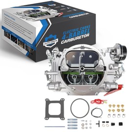 1406 Carburetor for Performer 600 CFM 4 Barrel Carburetor Square Bore AFB-style Air Valve Secondary Compatible with Silverado Corvette Mustang Mercury GMC Pickup Truck carb with Electric Choke