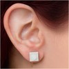 Square Brick Stud Earrings with Gold-platted Body. Lightweight, Hypoallergenic, Great