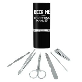 GRAPHICS & MORE Beer Me I'm Getting Married Stainless Steel Manicure Pedicure Grooming Beauty Care Travel Kit