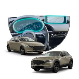 Kit Protector de Pantalla para Mazda 3 y CX30 2024-2026, Cluster e Infotainment, Material Hidrogel PET + PPF