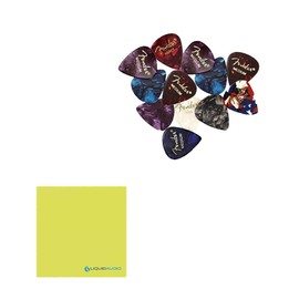 DiMarzio DP234 Evolution® The Black Angel™ Acoustic Soundhole Pickup, Black Bundle w/ 12-Pack Guitar Pick and Liquid Audio Polishing Cloth