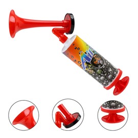 4 Pack Loud Air Horn, Mini Air Horn Noisemakers Toys Handheld Pump Air Horn Loud Safety Horn for Sporting Events, Birthday Party, Football Match, Celebrations, Boats(Red)