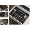 Simple Houseware Expandable Kitchen Drawer Flatware Organizer, Black – Adjustable