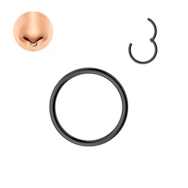 LOVANS Pack of 6 Nose Rings Stainless Steel Nose Piercing Hoop Nose Ring Set for Women Men Silver and Gold Hypoallergenic Earrings 6 mm 8 mm 10 mm, Stainless Steel