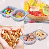 Collenatsy Reusable Snack Container, Double Compartment Snack Pack Container with