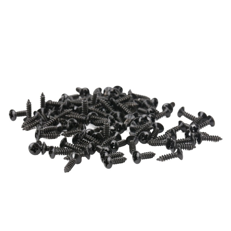 100PCS Guitar Pickguard Screws Metal Guard Plate Mounting Screw Electric