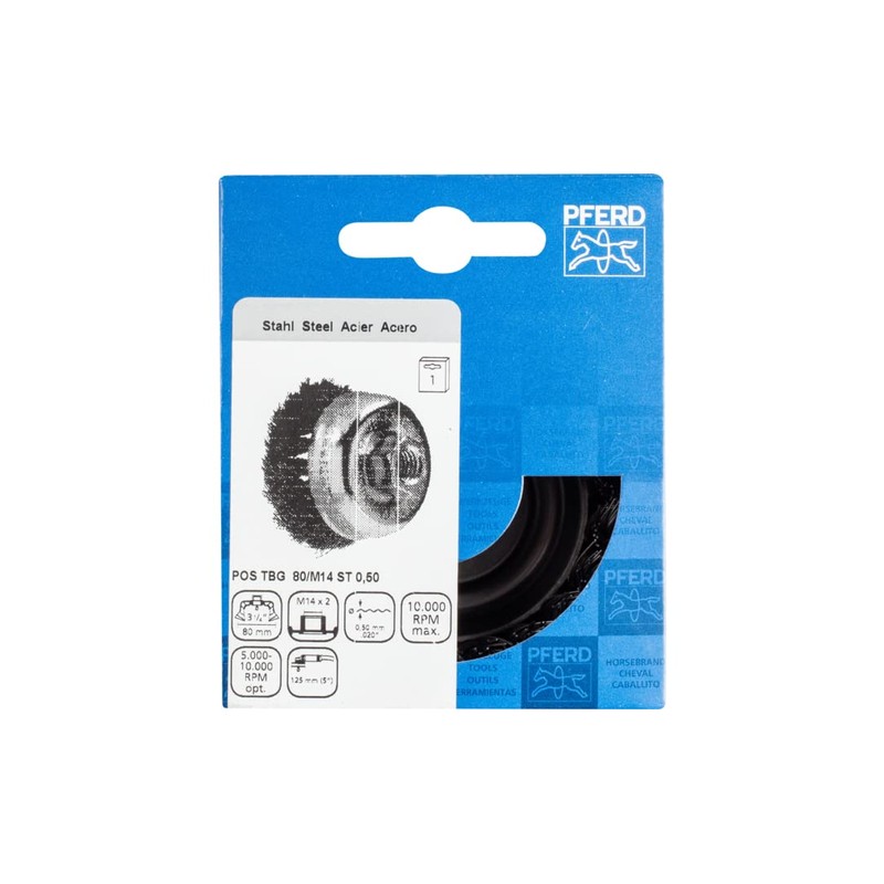 PFERD 43306031 Brush TBG 80/M14 ST 0.50 SG - Steel
