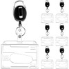 Llaveros Retráctiles de Alta con Funda para Tarjeta, 6 Pcs